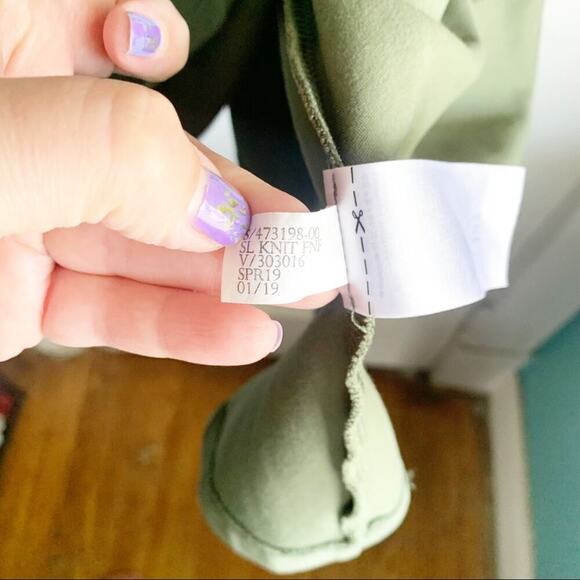 Banana Republic Dress Thick Jersey Knit Sleeveless Stretchy Pockets Green Size 6 - Picture 6 of 10